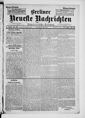 Berliner Neueste Nachrichten vom 29.04.1897