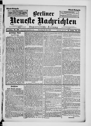 Berliner neueste Nachrichten vom 29.04.1897