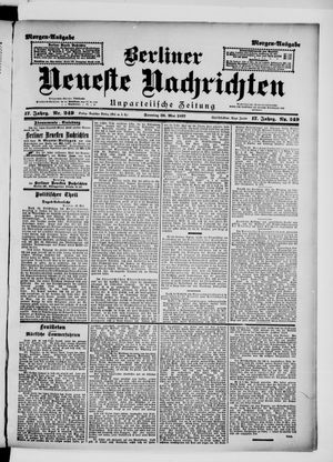 Berliner Neueste Nachrichten on May 30, 1897