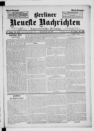 Berliner Neueste Nachrichten on Jun 26, 1897