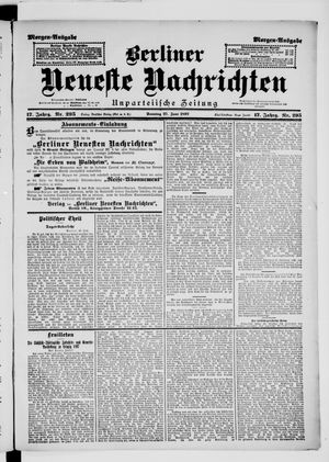 Berliner Neueste Nachrichten vom 27.06.1897