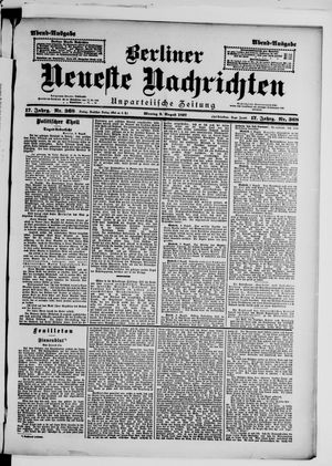 Berliner Neueste Nachrichten vom 09.08.1897