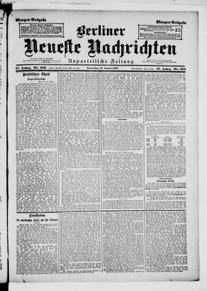Berliner Neueste Nachrichten on Aug 12, 1897