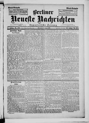 Berliner Neueste Nachrichten vom 18.08.1897