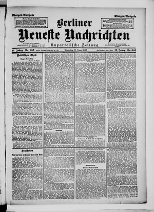 Berliner Neueste Nachrichten vom 19.08.1897