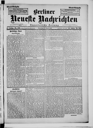 Berliner Neueste Nachrichten vom 19.08.1897