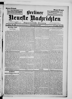 Berliner Neueste Nachrichten vom 25.08.1897