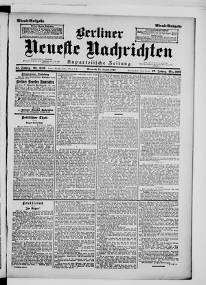 Berliner Neueste Nachrichten vom 25.08.1897
