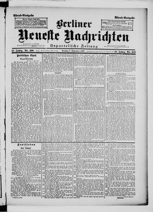 Berliner Neueste Nachrichten vom 07.09.1897