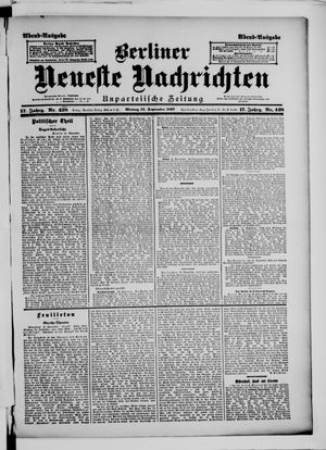 Berliner Neueste Nachrichten on Sep 13, 1897