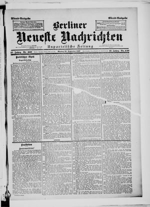 Berliner Neueste Nachrichten vom 20.09.1897