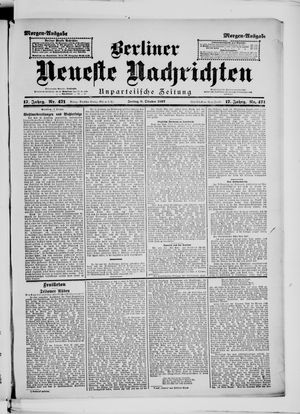 Berliner Neueste Nachrichten vom 08.10.1897