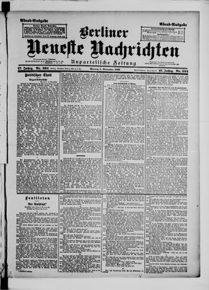 Berliner Neueste Nachrichten vom 08.11.1897