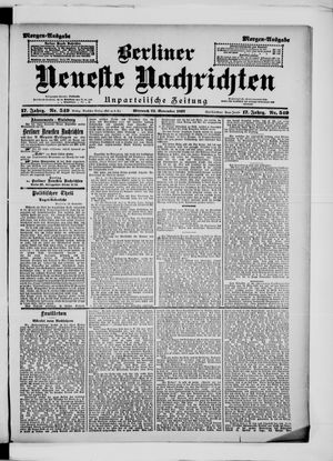 Berliner Neueste Nachrichten vom 24.11.1897