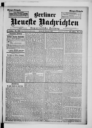 Berliner Neueste Nachrichten vom 26.11.1897