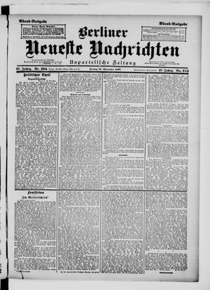 Berliner Neueste Nachrichten vom 26.11.1897
