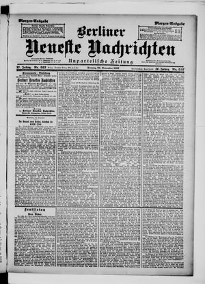 Berliner Neueste Nachrichten vom 28.11.1897
