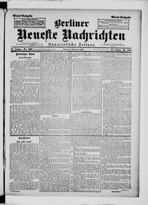 Berliner Neueste Nachrichten on Dec 3, 1897