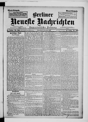 Berliner Neueste Nachrichten on Dec 4, 1897
