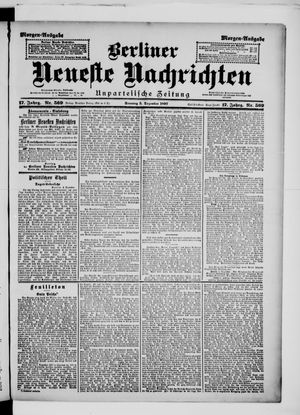 Berliner Neueste Nachrichten vom 05.12.1897