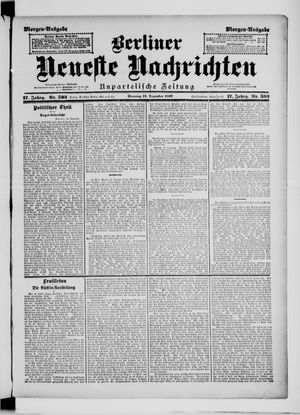 Berliner Neueste Nachrichten vom 19.12.1897