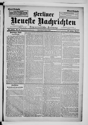 Berliner neueste Nachrichten on Jan 6, 1898