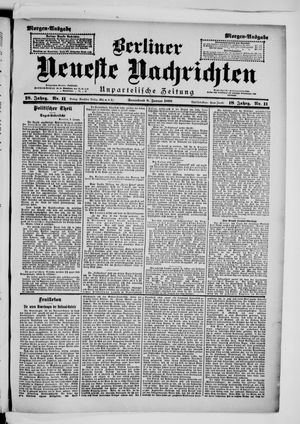 Berliner neueste Nachrichten vom 08.01.1898