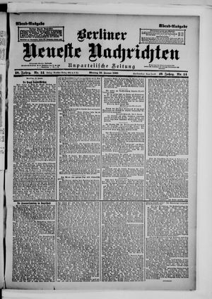 Berliner neueste Nachrichten vom 10.01.1898