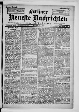 Berliner Neueste Nachrichten vom 12.01.1898