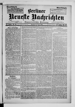 Berliner Neueste Nachrichten vom 15.01.1898