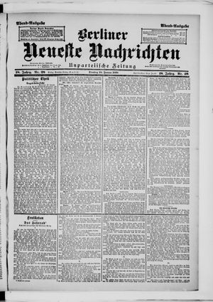 Berliner Neueste Nachrichten vom 18.01.1898
