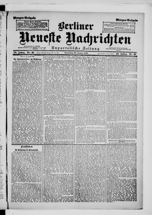 Berliner neueste Nachrichten vom 20.01.1898