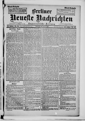 Berliner neueste Nachrichten vom 20.01.1898