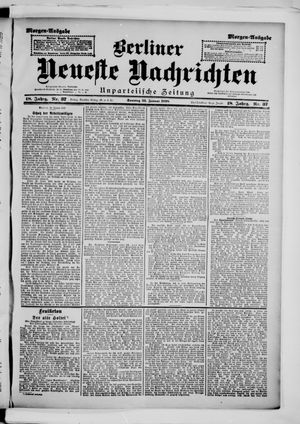 Berliner neueste Nachrichten vom 23.01.1898