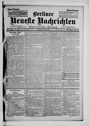 Berliner Neueste Nachrichten vom 24.01.1898