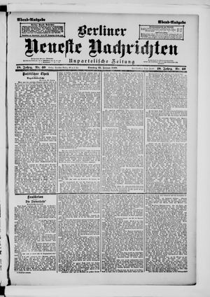 Berliner neueste Nachrichten vom 25.01.1898