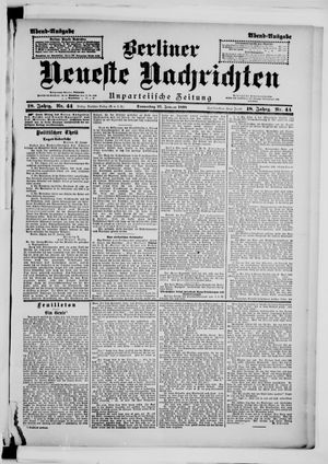 Berliner Neueste Nachrichten vom 27.01.1898