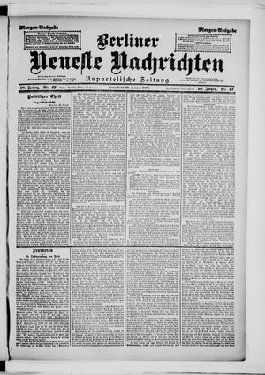 Berliner Neueste Nachrichten on Jan 29, 1898