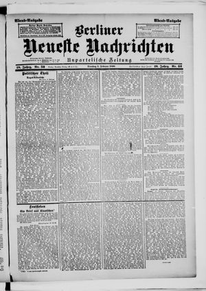 Berliner Neueste Nachrichten vom 01.02.1898