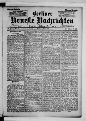 Berliner neueste Nachrichten on Feb 2, 1898
