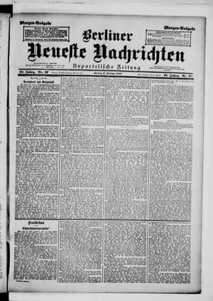 Berliner neueste Nachrichten vom 04.02.1898