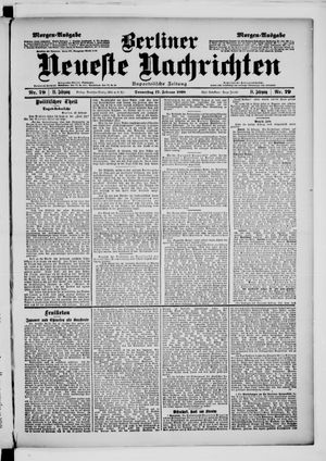 Berliner Neueste Nachrichten on Feb 17, 1898