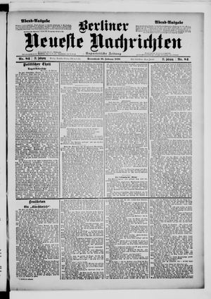 Berliner neueste Nachrichten vom 19.02.1898