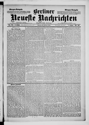 Berliner neueste Nachrichten vom 20.02.1898