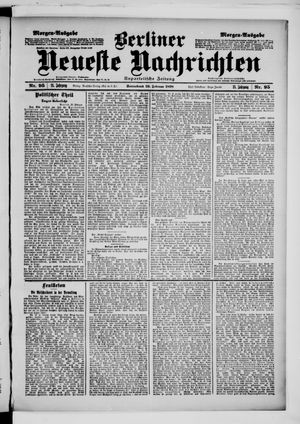 Berliner neueste Nachrichten vom 26.02.1898