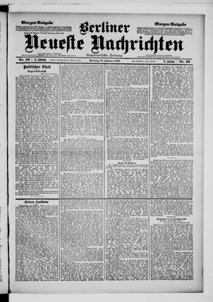 Berliner neueste Nachrichten vom 27.02.1898