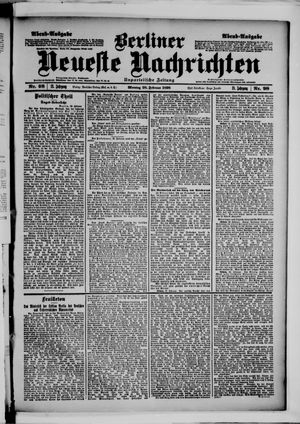 Berliner Neueste Nachrichten vom 28.02.1898