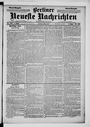 Berliner neueste Nachrichten vom 01.03.1898