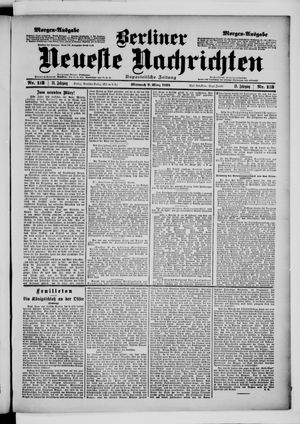 Berliner neueste Nachrichten vom 09.03.1898