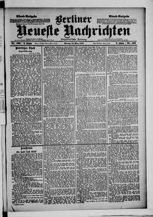 Berliner neueste Nachrichten vom 14.03.1898